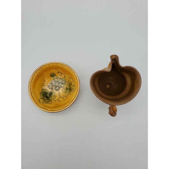 Vintage SN LIECHTENSTEIN Grapevine Leaf Pattern Mini Bowl & Pitcher Creamer - Picture 5 of 12